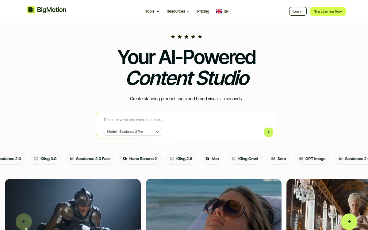 Captura de tela de BigMotion AI