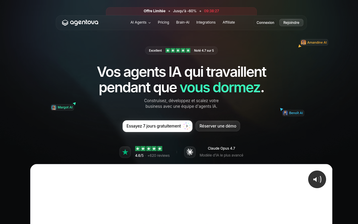 Captura de tela de Agentova AI