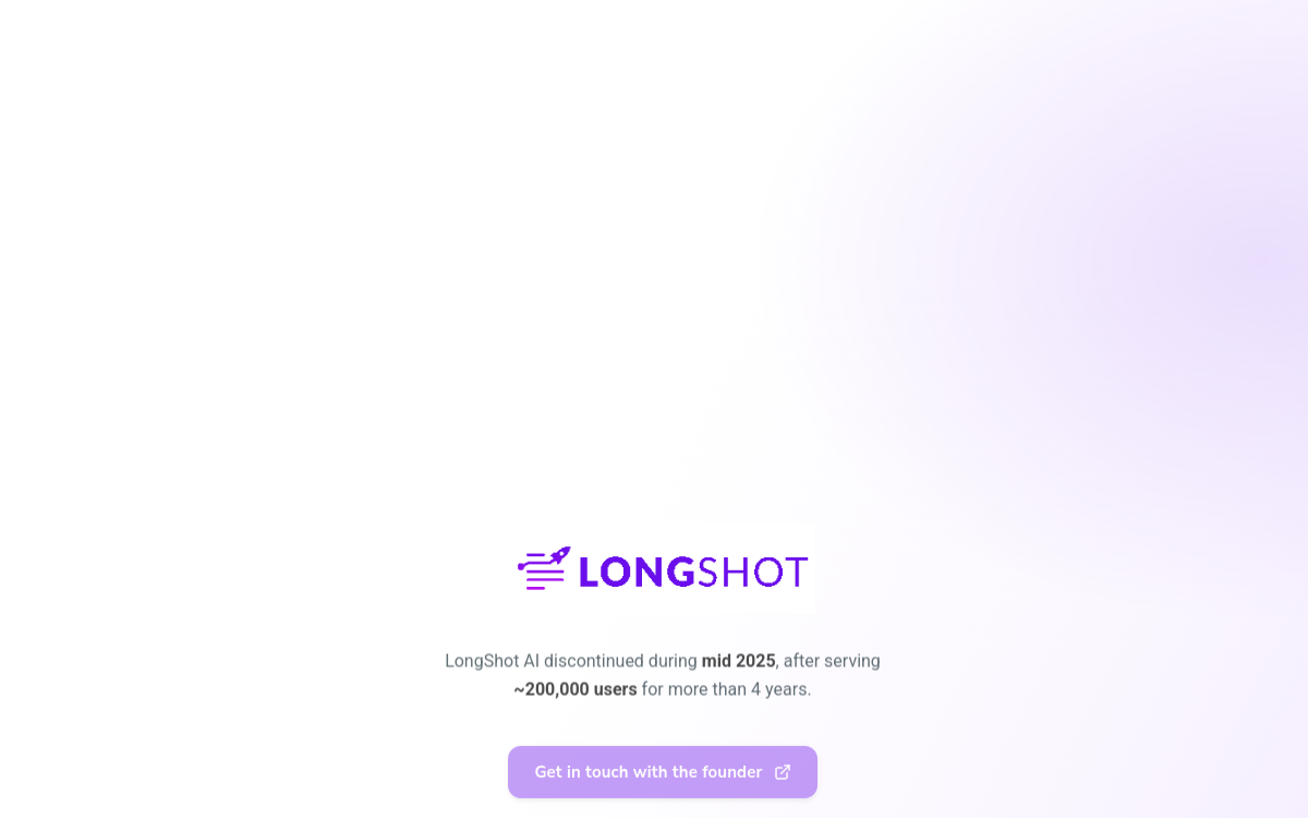 Captura de tela de LongShot AI