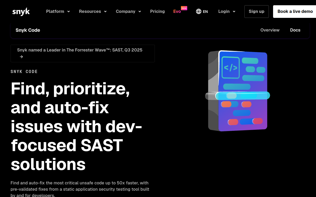 Captura de tela de DeepCode