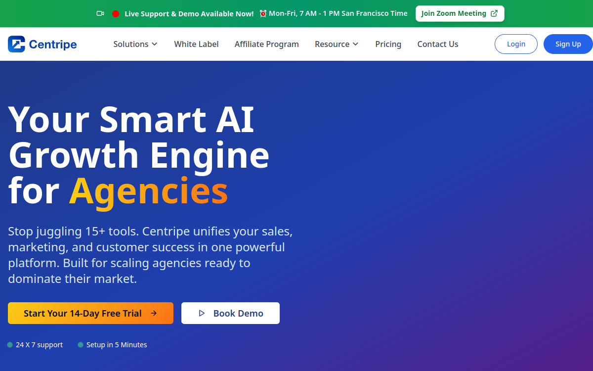 Captura de tela de Centripe AI