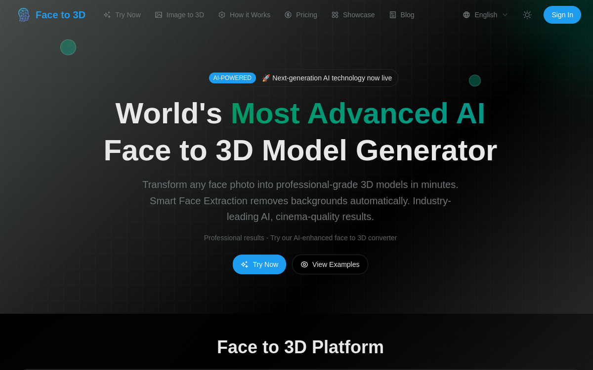 Captura de tela de Face to 3D