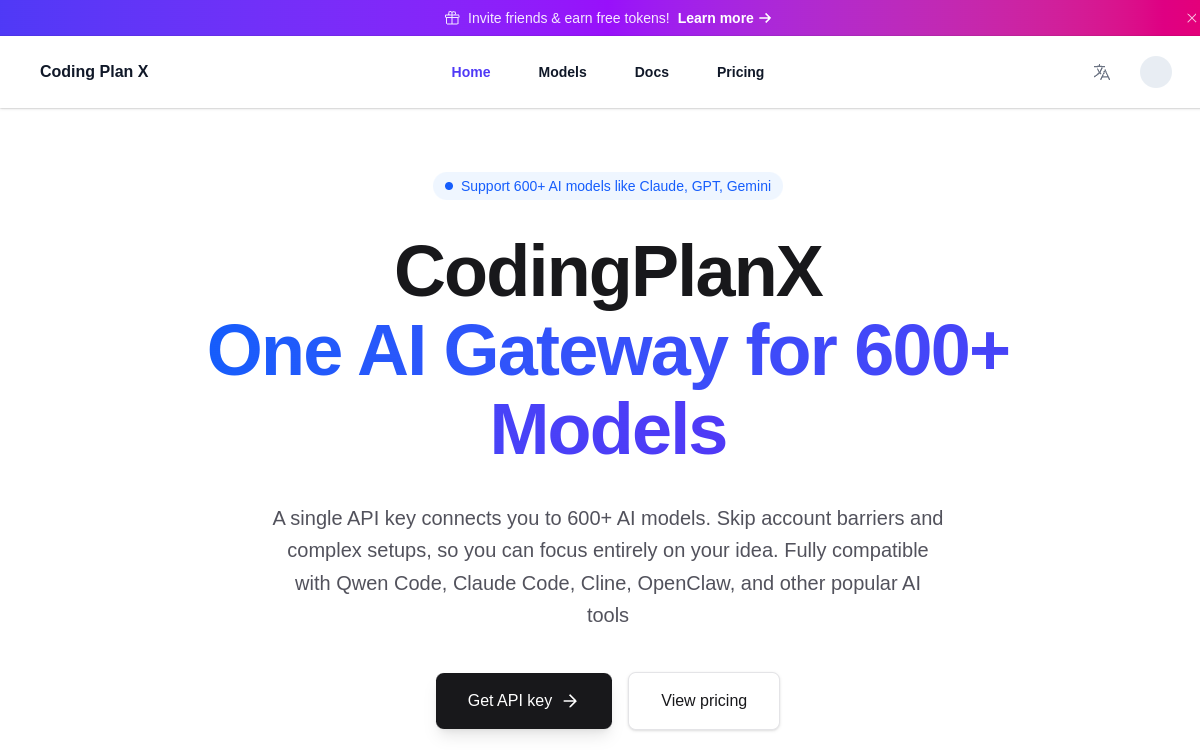 Captura de tela de CodingPlanX AI