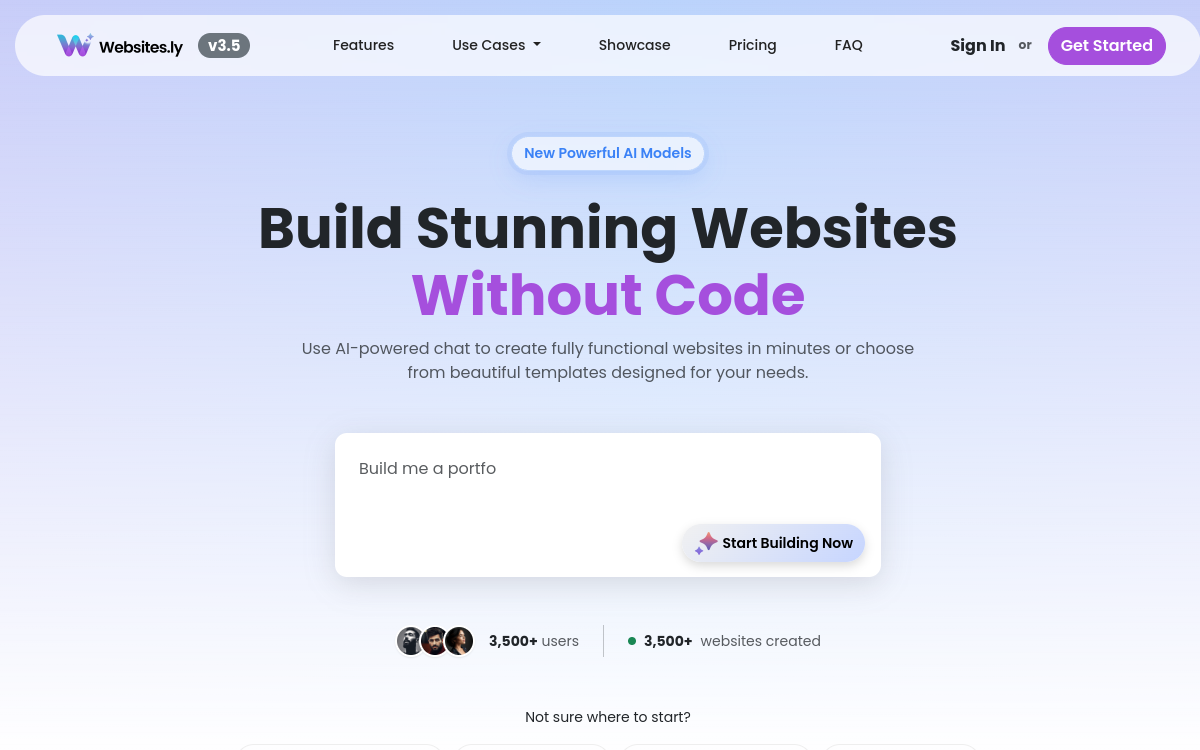 Captura de tela de Websites.ly